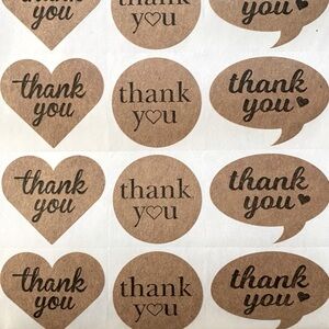 NWOT 200 THANK YOU stickers at a GREAT DEAL🤎